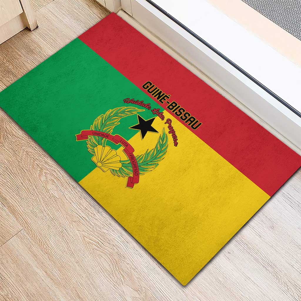 Guinea-Bissau Rubber Doormat Coat Of Arms Flag Style - Wonder Print Shop