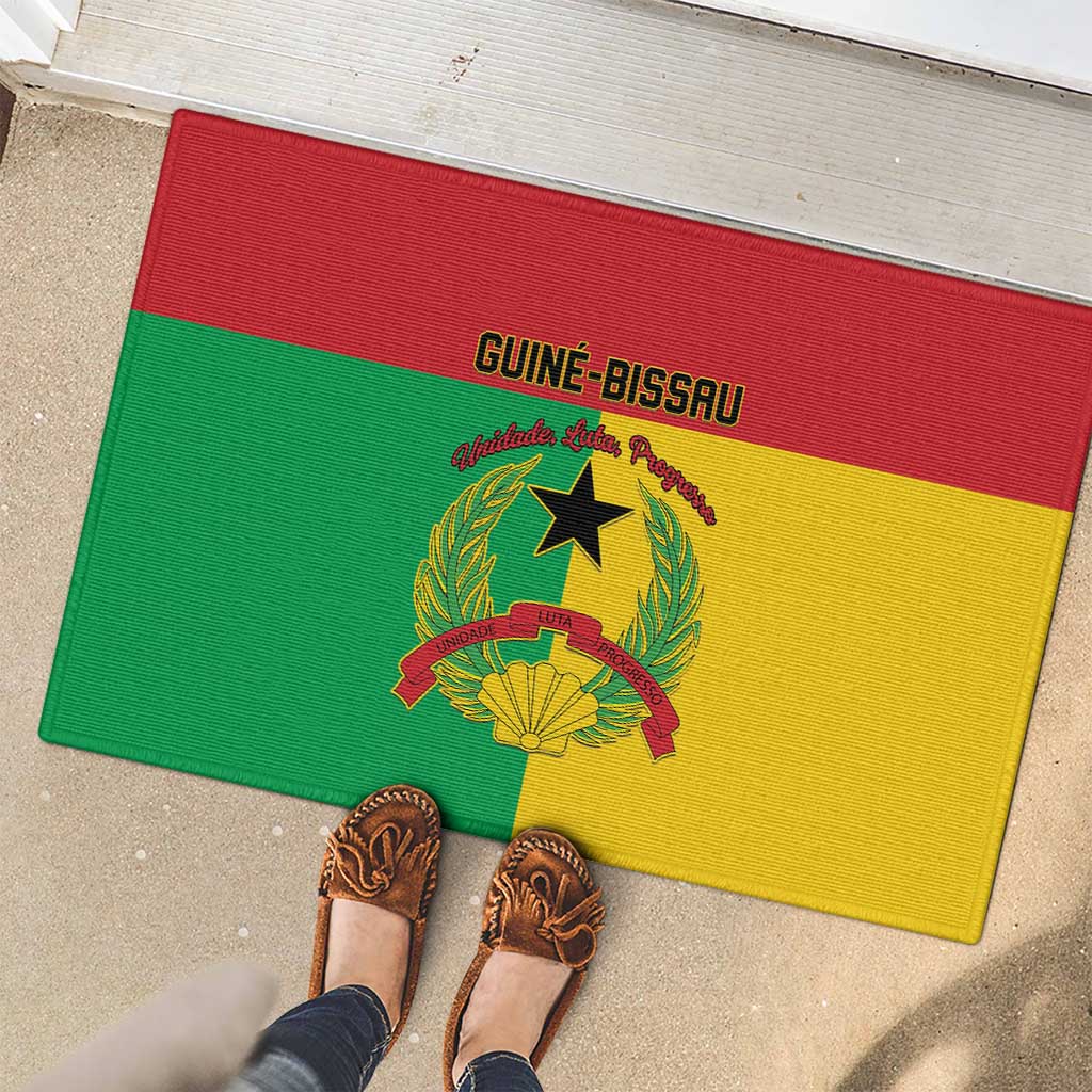 Guinea-Bissau Rubber Doormat Coat Of Arms Flag Style - Wonder Print Shop