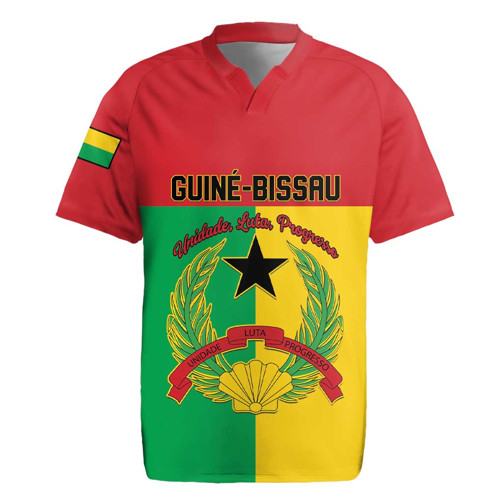 Personalized Guinea-Bissau Rugby Jersey Coat Of Arms Flag Style - Wonder Print Shop