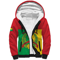 Personalized Guinea-Bissau Sherpa Hoodie Coat Of Arms Flag Style - Wonder Print Shop