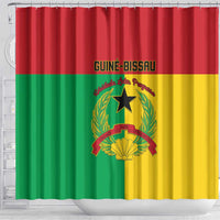 Guinea-Bissau Shower Curtain Coat Of Arms Flag Style - Wonder Print Shop