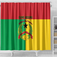 Guinea-Bissau Shower Curtain Coat Of Arms Flag Style - Wonder Print Shop