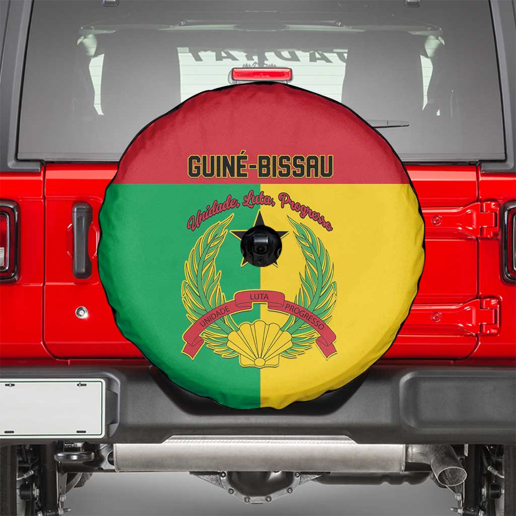Guinea-Bissau Spare Tire Cover Coat Of Arms Flag Style - Wonder Print Shop