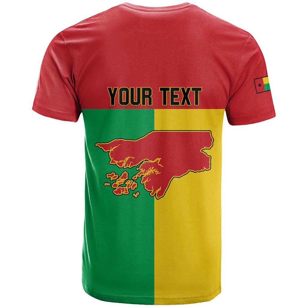 Personalized Guinea-Bissau T Shirt Coat Of Arms Flag Style - Wonder Print Shop