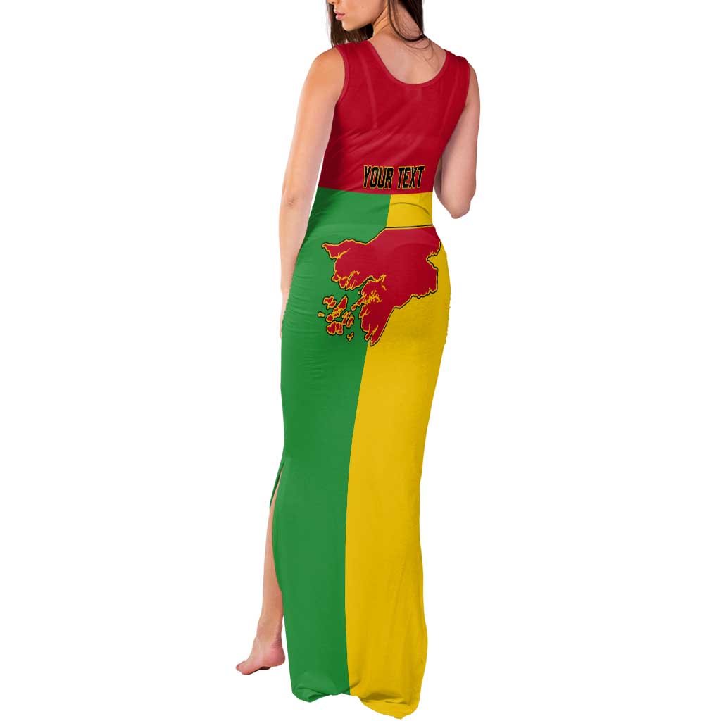 Personalized Guinea-Bissau Tank Maxi Dress Coat Of Arms Flag Style - Wonder Print Shop