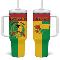Personalized Guinea-Bissau Tumbler With Handle Coat Of Arms Flag Style - Wonder Print Shop