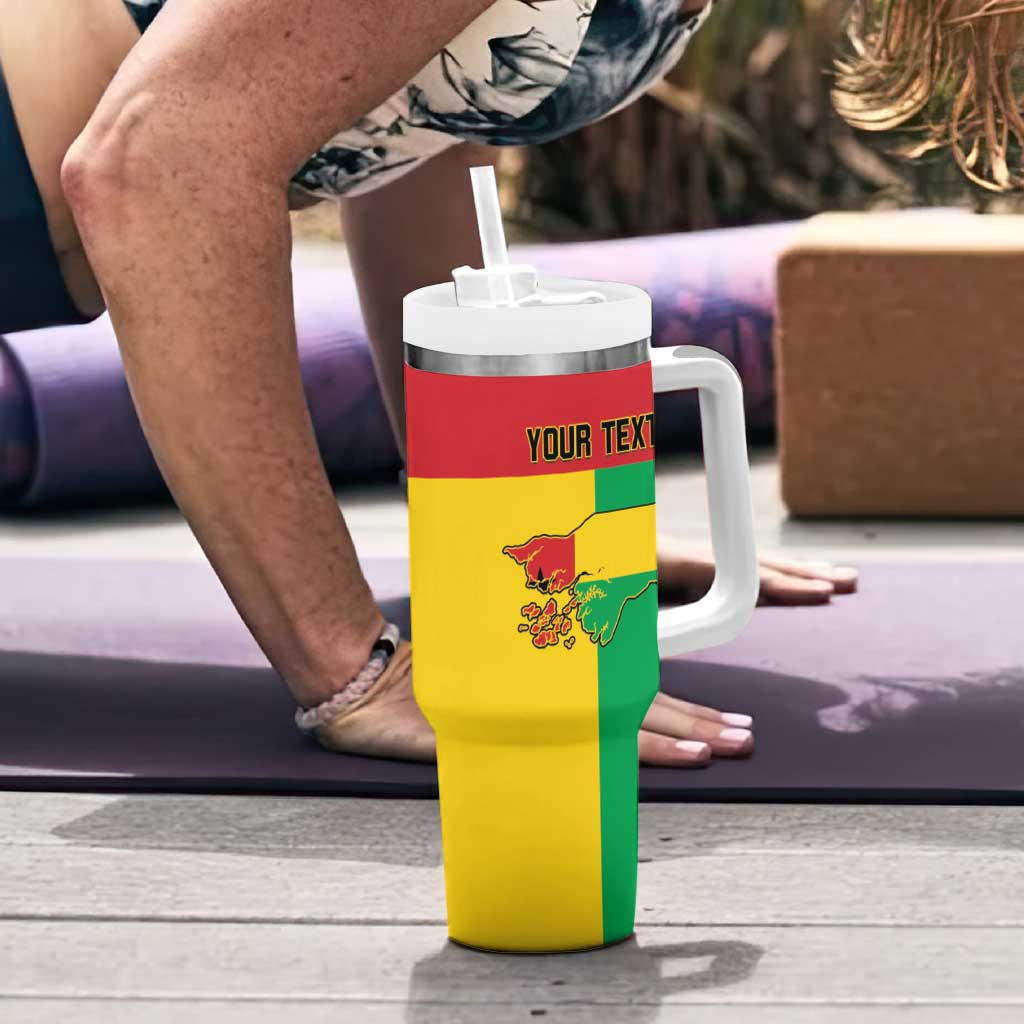 Personalized Guinea-Bissau Tumbler With Handle Coat Of Arms Flag Style - Wonder Print Shop