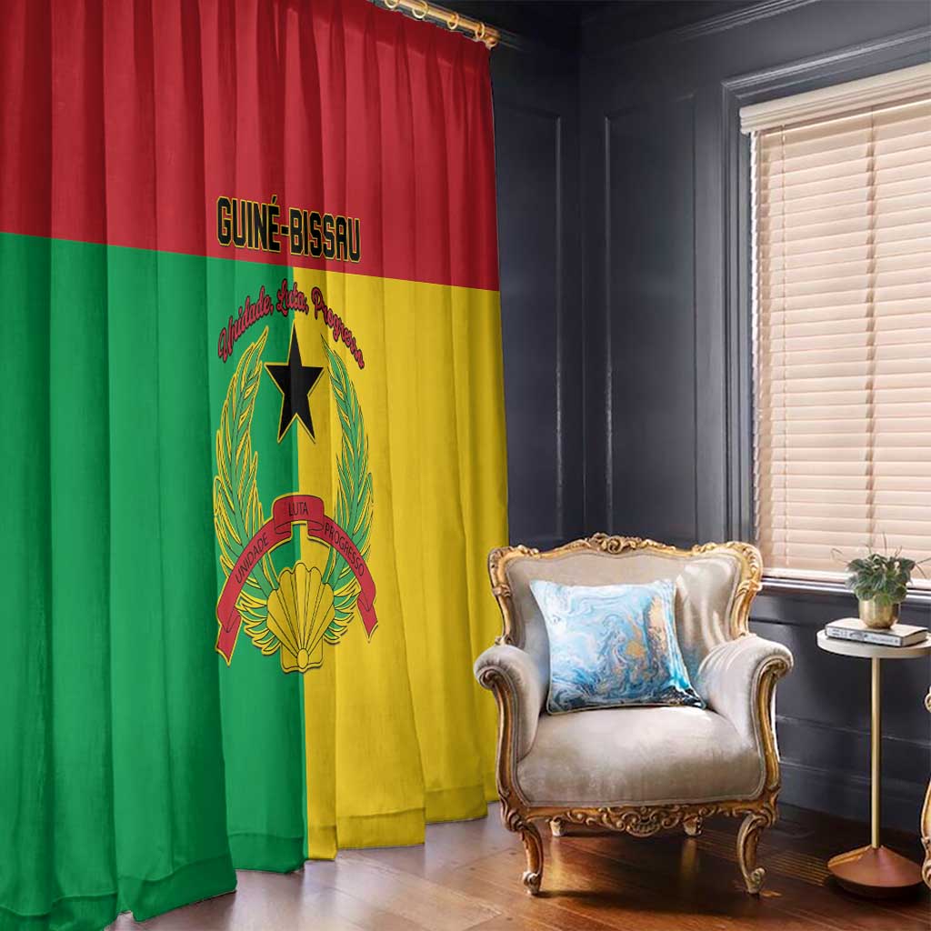 Guinea-Bissau Window Curtain Coat Of Arms Flag Style - Wonder Print Shop