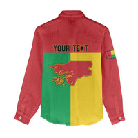 Personalized Guinea-Bissau Women Casual Shirt Coat Of Arms Flag Style - Wonder Print Shop