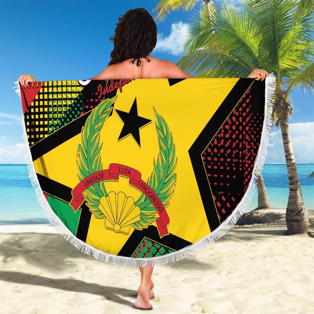 Guinea-Bissau Independence Day Beach Blanket Coat Of Arms With Map - Wonder Print Shop