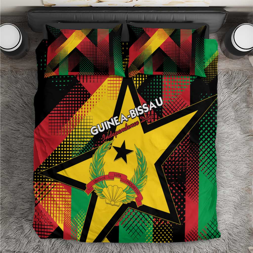 Guinea-Bissau Independence Day Bedding Set Coat Of Arms With Map - Wonder Print Shop
