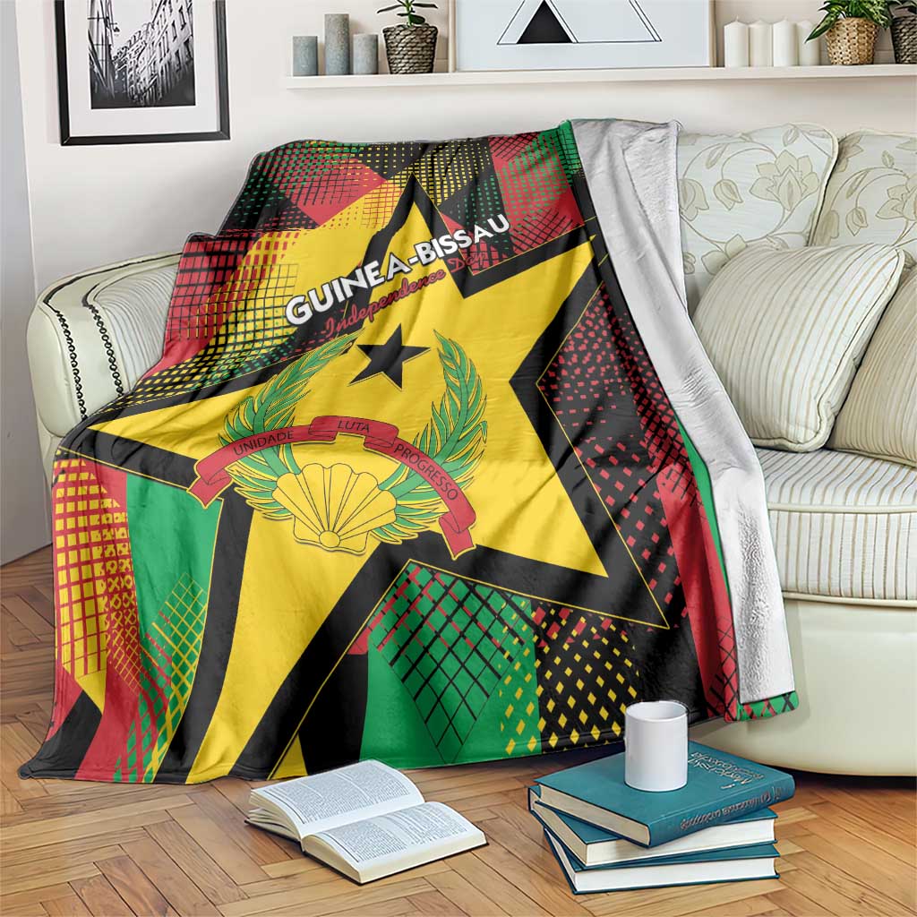 Guinea-Bissau Independence Day Blanket Coat Of Arms With Map - Wonder Print Shop