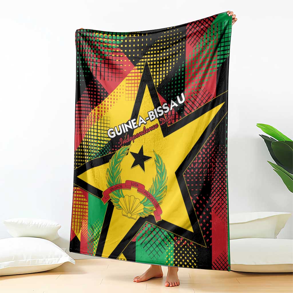 Guinea-Bissau Independence Day Blanket Coat Of Arms With Map - Wonder Print Shop