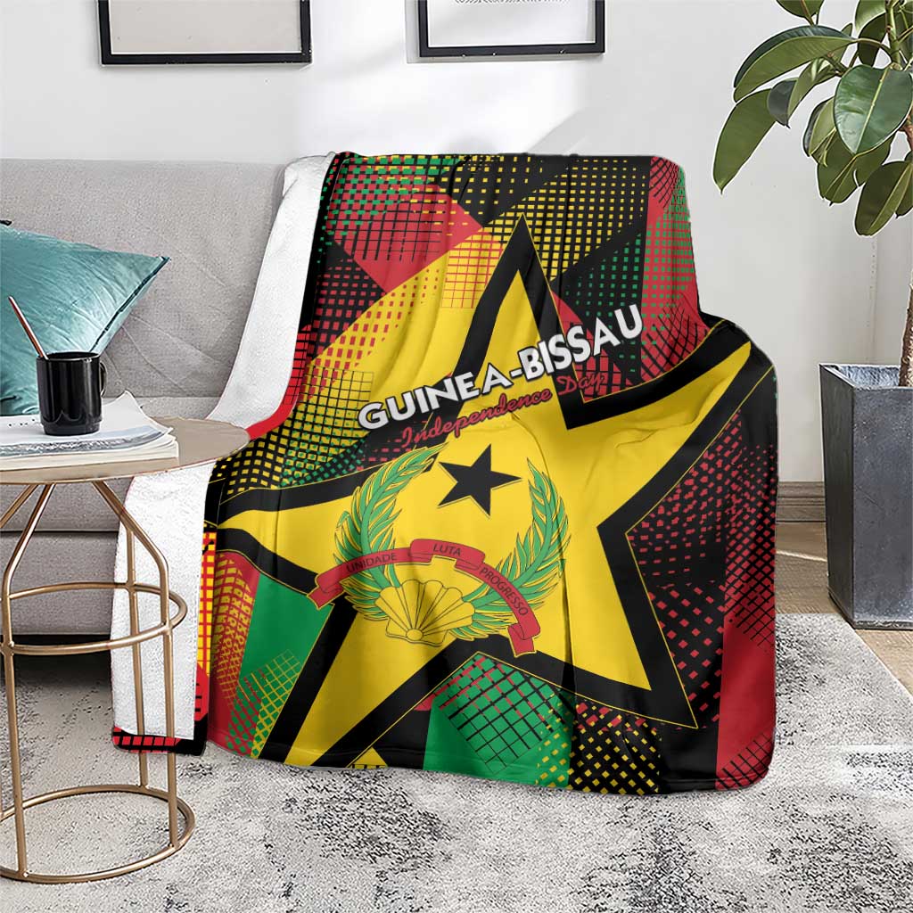 Guinea-Bissau Independence Day Blanket Coat Of Arms With Map - Wonder Print Shop
