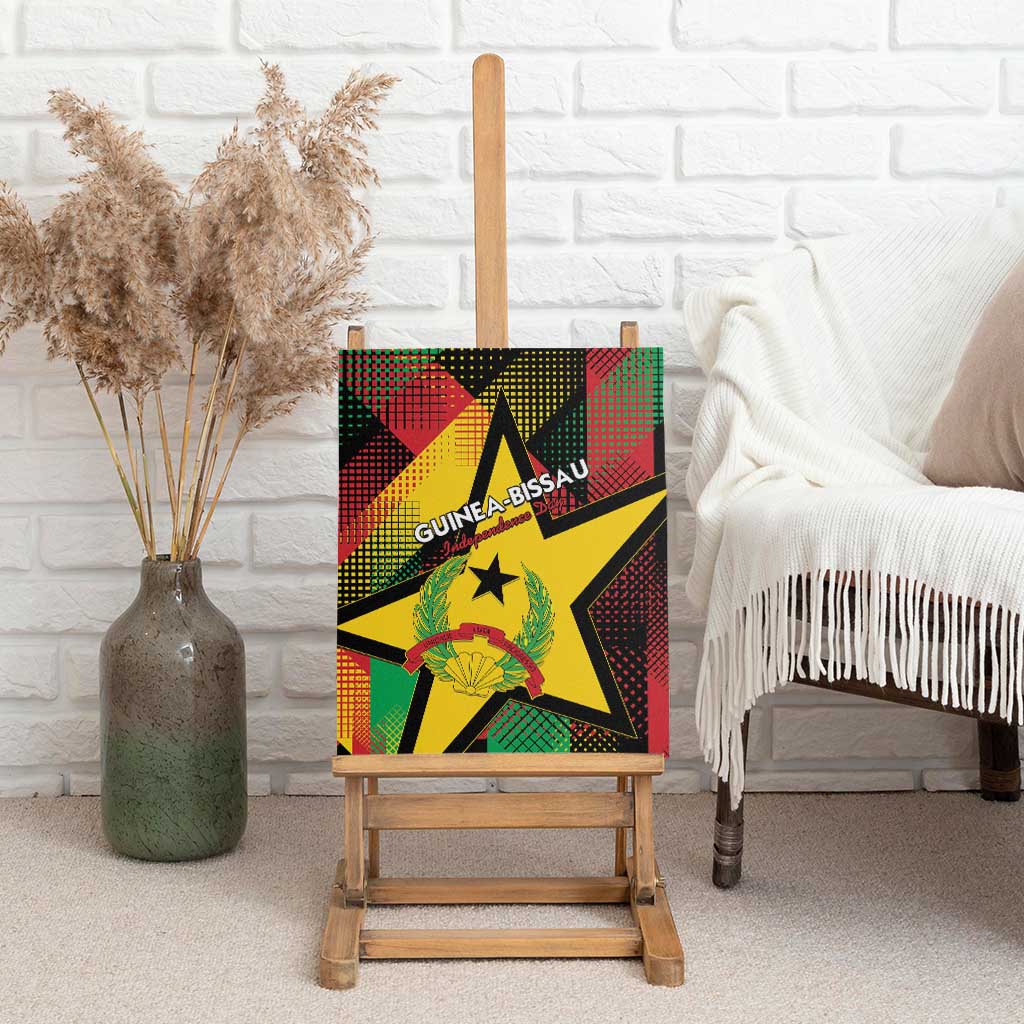 Guinea-Bissau Independence Day Canvas Wall Art Coat Of Arms With Map - Wonder Print Shop