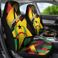 Guinea-Bissau Independence Day Car Seat Cover Coat Of Arms With Map - Wonder Print Shop