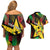 Personalized Guinea-Bissau Independence Day Couples Matching Off Shoulder Short Dress and Hawaiian Shirt Coat Of Arms With Map - Wonder Print Shop