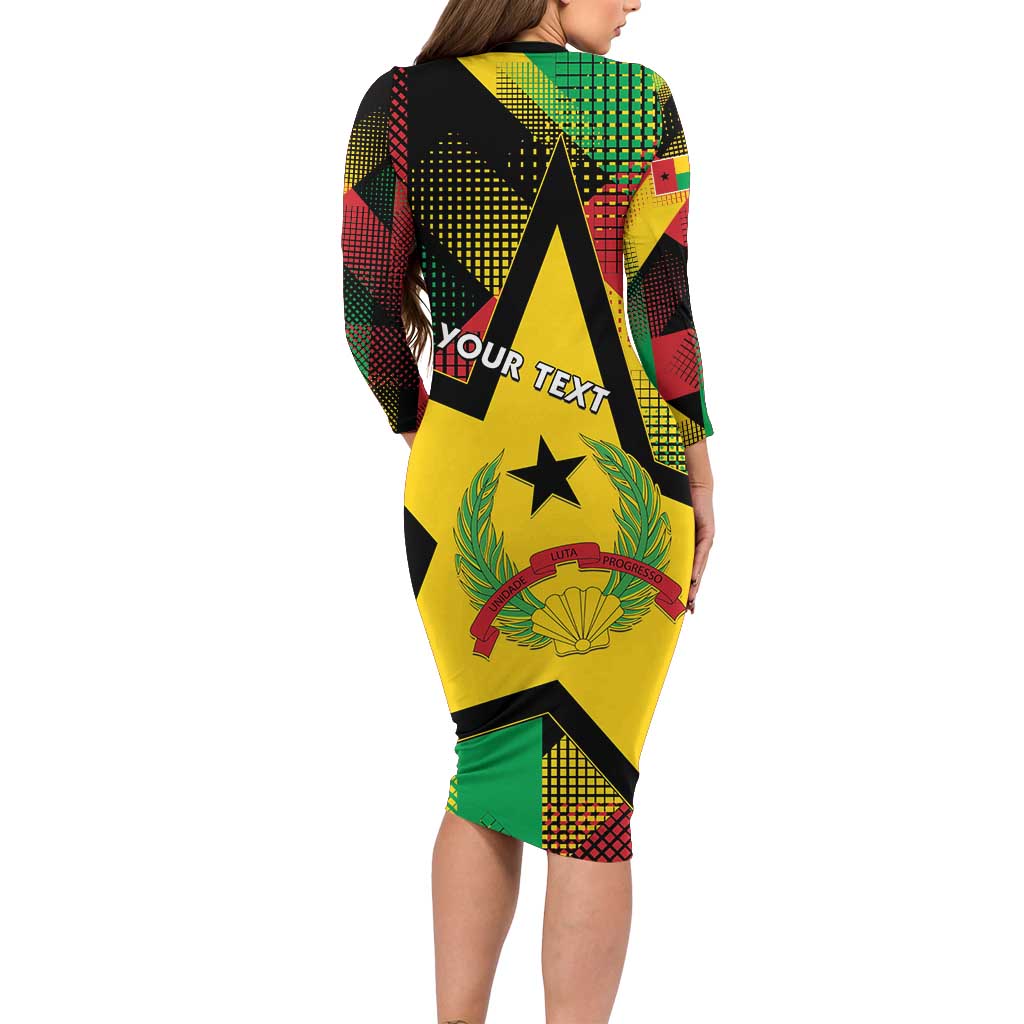 Personalized Guinea-Bissau Independence Day Family Matching Long Sleeve Bodycon Dress and Hawaiian Shirt Coat Of Arms With Map - Wonder Print Shop