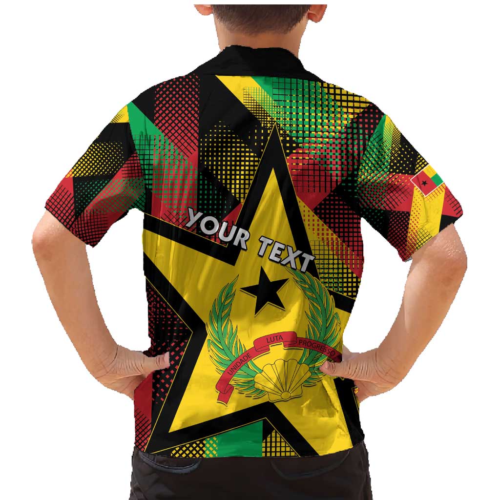 Personalized Guinea-Bissau Independence Day Family Matching Mermaid Dress and Hawaiian Shirt Coat Of Arms With Map - Wonder Print Shop