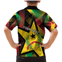 Personalized Guinea-Bissau Independence Day Family Matching Mermaid Dress and Hawaiian Shirt Coat Of Arms With Map - Wonder Print Shop