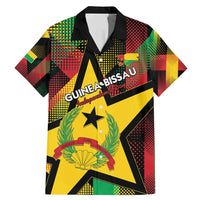 Personalized Guinea-Bissau Independence Day Family Matching Mermaid Dress and Hawaiian Shirt Coat Of Arms With Map - Wonder Print Shop