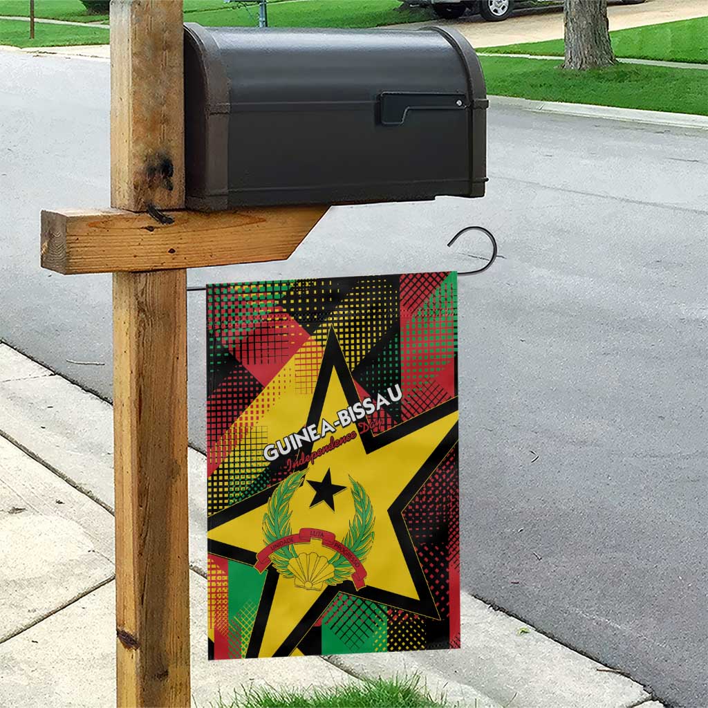 Guinea-Bissau Independence Day Garden Flag Coat Of Arms With Map - Wonder Print Shop