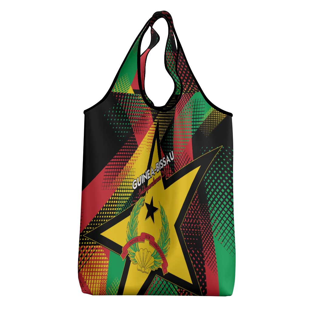 Guinea-Bissau Independence Day Grocery Bag Coat Of Arms With Map - Wonder Print Shop