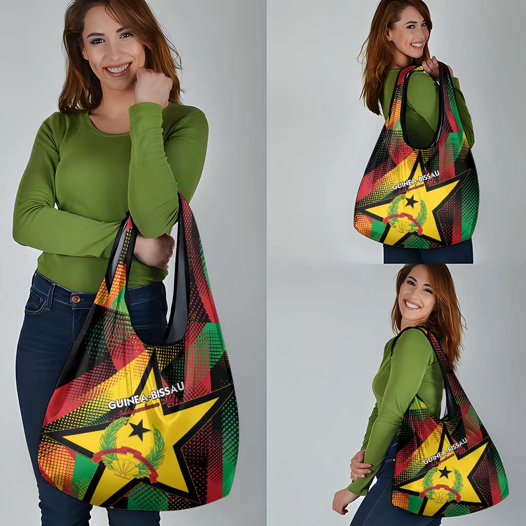 Guinea-Bissau Independence Day Grocery Bag Coat Of Arms With Map - Wonder Print Shop