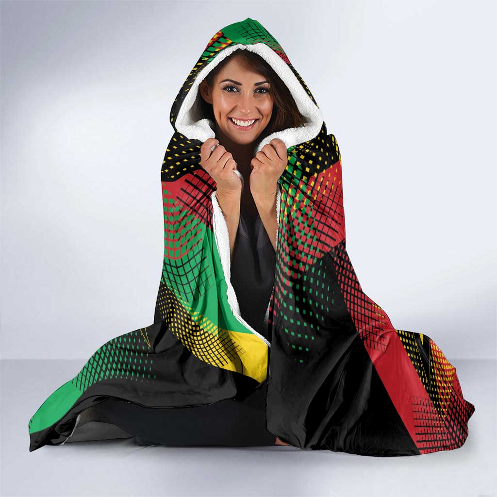 Guinea-Bissau Independence Day Hooded Blanket Coat Of Arms With Map - Wonder Print Shop