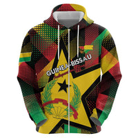 Personalized Guinea-Bissau Independence Day Hoodie Coat Of Arms With Map - Wonder Print Shop