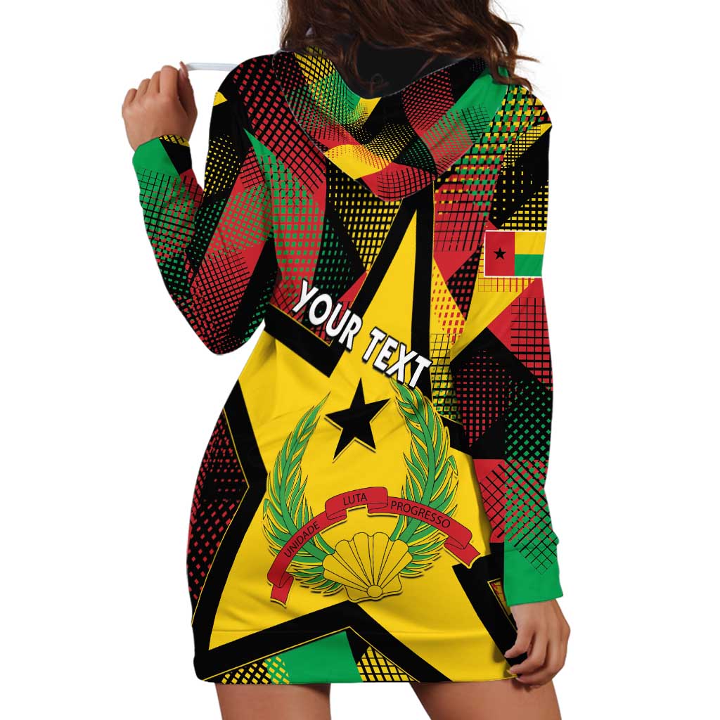 Personalized Guinea-Bissau Independence Day Hoodie Dress Coat Of Arms With Map - Wonder Print Shop