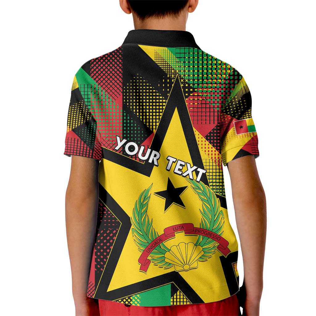 Personalized Guinea-Bissau Independence Day Kid Polo Shirt Coat Of Arms With Map - Wonder Print Shop