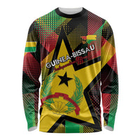Personalized Guinea-Bissau Independence Day Long Sleeve Shirt Coat Of Arms With Map - Wonder Print Shop
