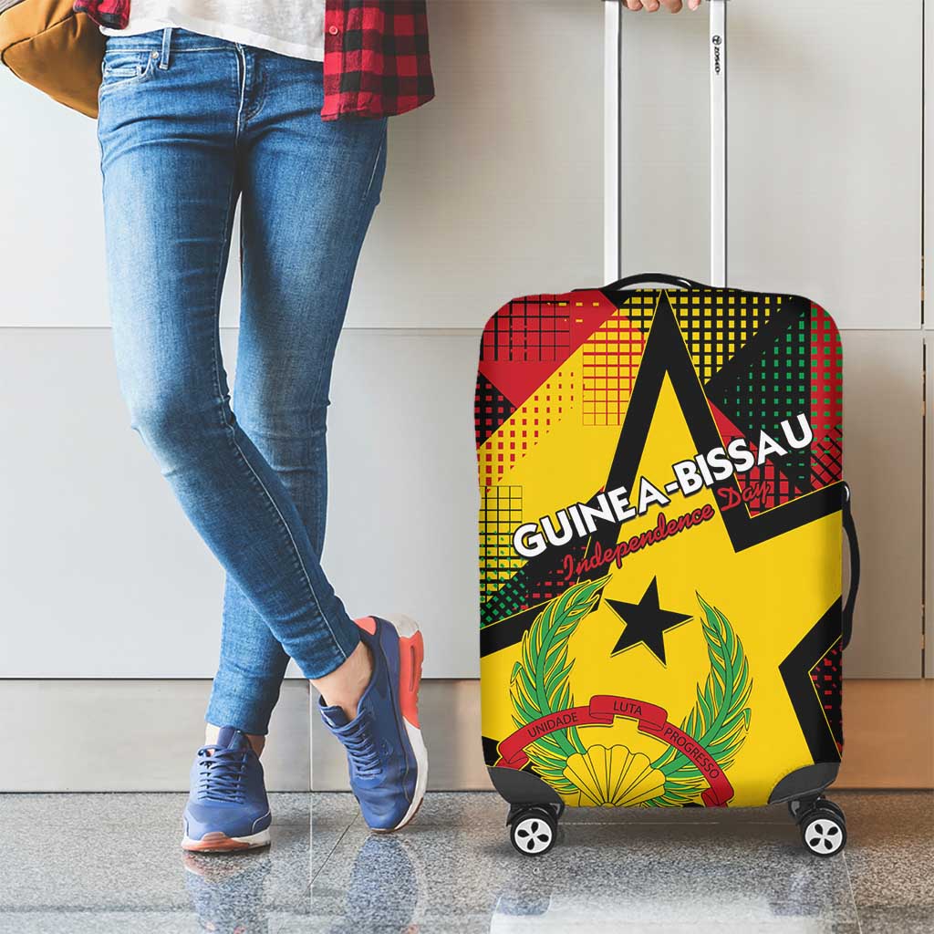 Guinea-Bissau Independence Day Luggage Cover Coat Of Arms With Map - Wonder Print Shop