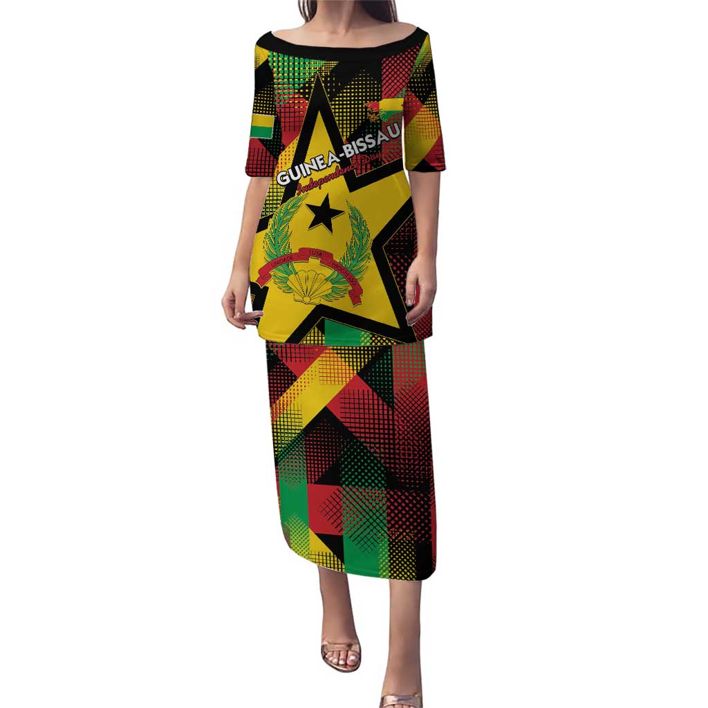 Personalized Guinea-Bissau Independence Day Puletasi Coat Of Arms With Map - Wonder Print Shop