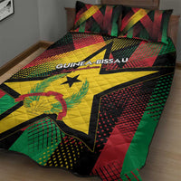 Guinea-Bissau Independence Day Quilt Bed Set Coat Of Arms With Map - Wonder Print Shop