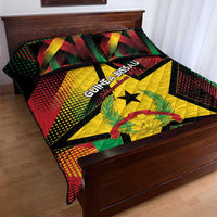 Guinea-Bissau Independence Day Quilt Bed Set Coat Of Arms With Map - Wonder Print Shop