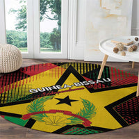 Guinea-Bissau Independence Day Round Carpet Coat Of Arms With Map - Wonder Print Shop
