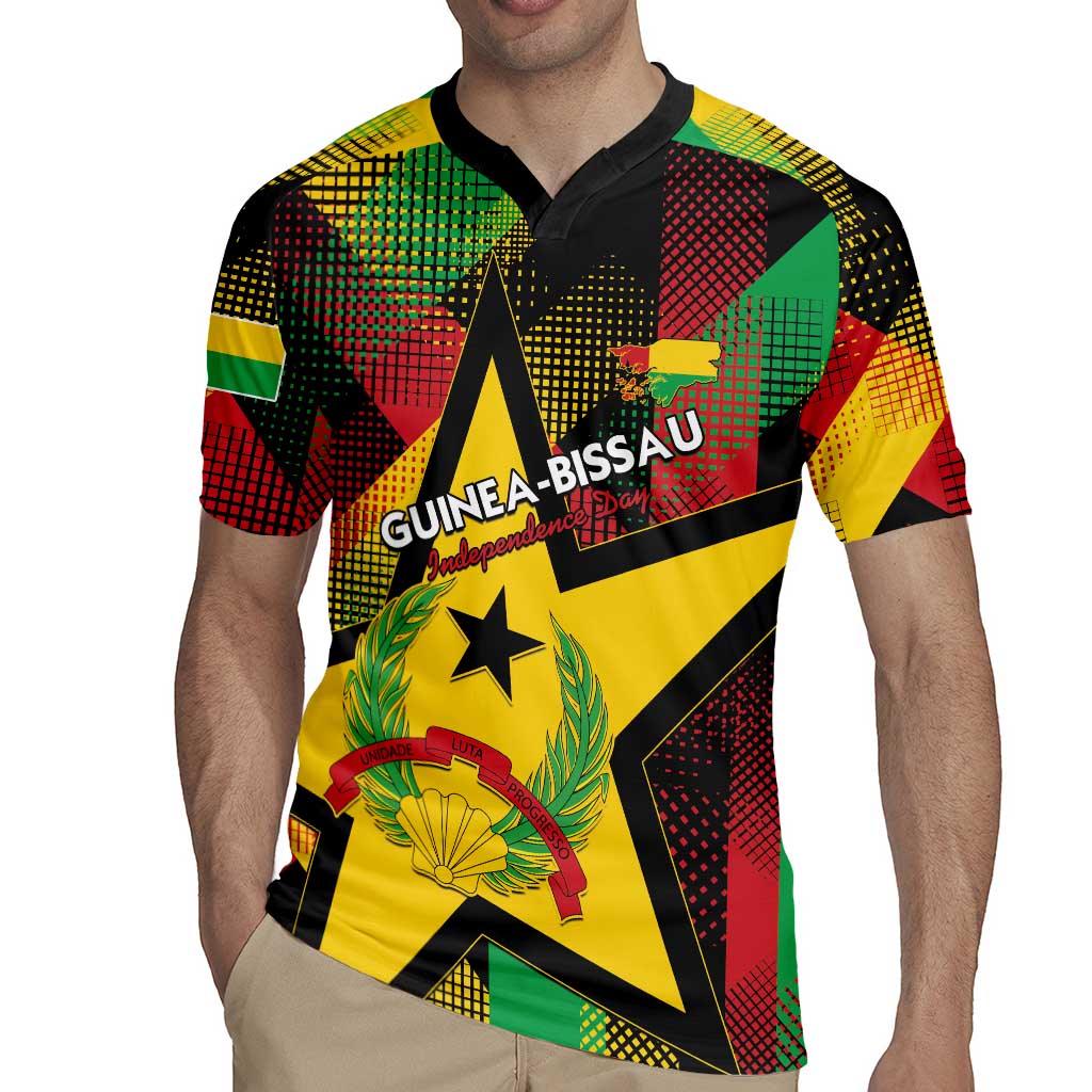 Personalized Guinea-Bissau Independence Day Rugby Jersey Coat Of Arms With Map - Wonder Print Shop