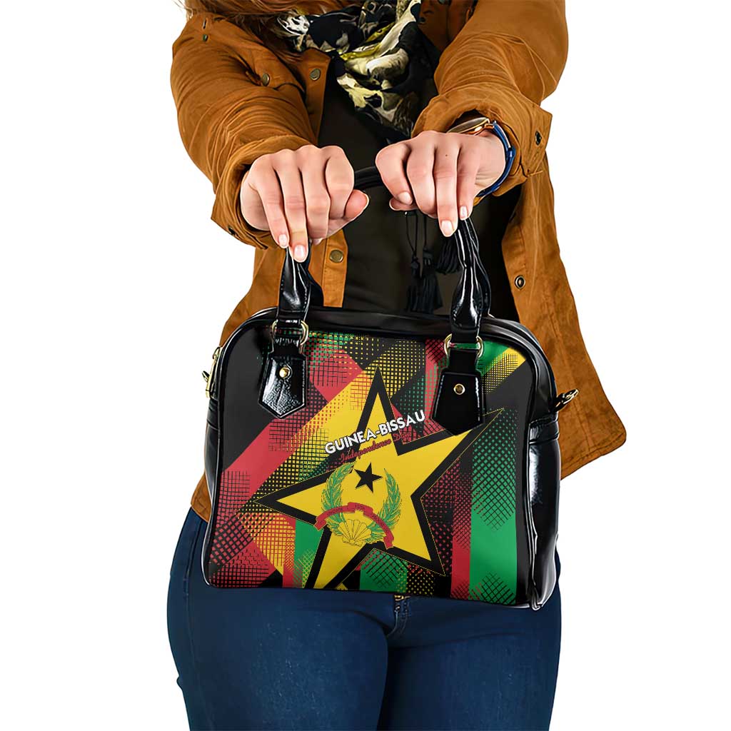 Guinea-Bissau Independence Day Shoulder Handbag Coat Of Arms With Map - Wonder Print Shop