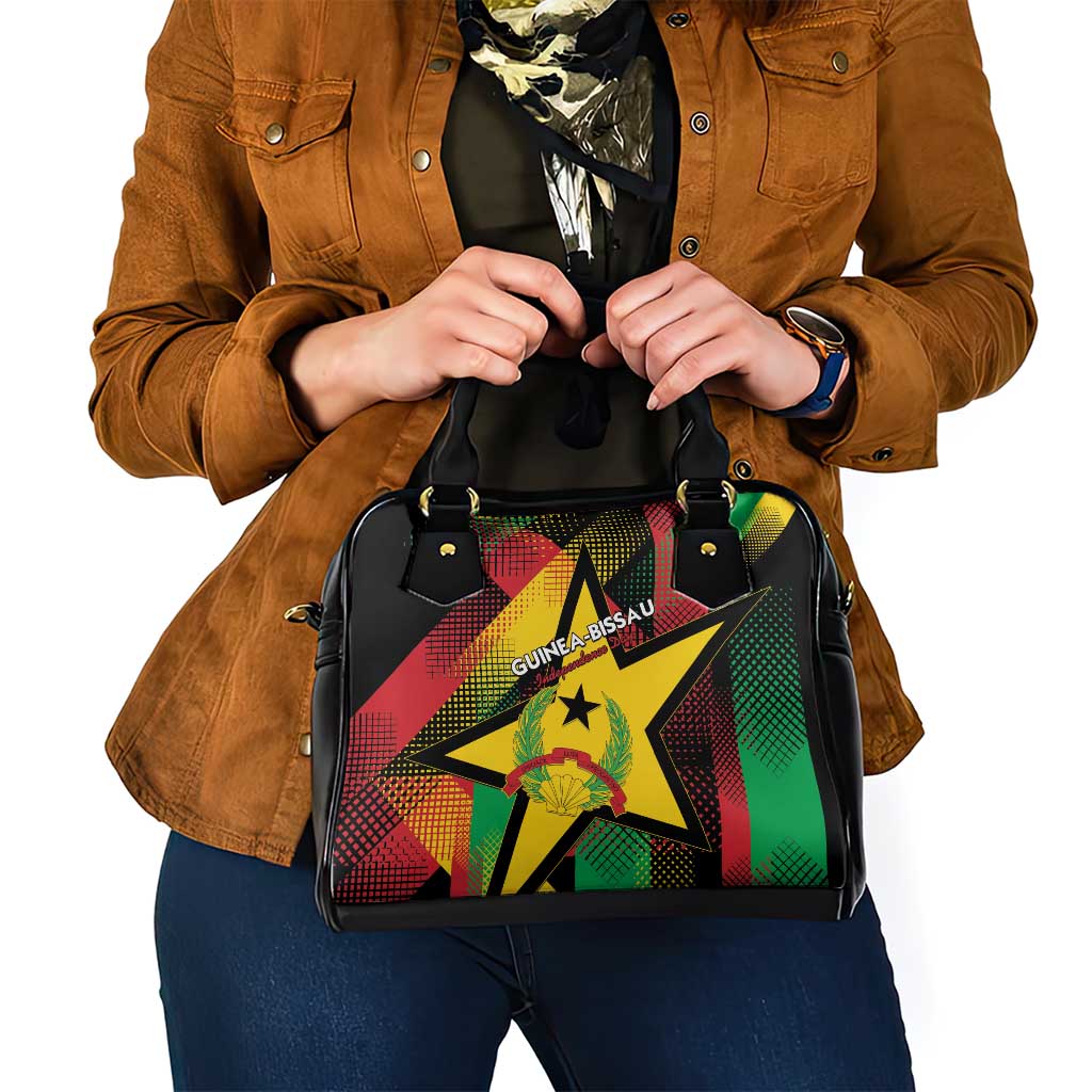 Guinea-Bissau Independence Day Shoulder Handbag Coat Of Arms With Map - Wonder Print Shop