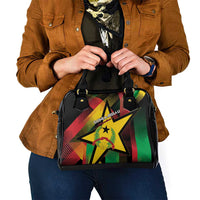Guinea-Bissau Independence Day Shoulder Handbag Coat Of Arms With Map - Wonder Print Shop