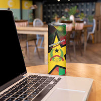 Personalized Guinea-Bissau Independence Day Skinny Tumbler Coat Of Arms With Map - Wonder Print Shop