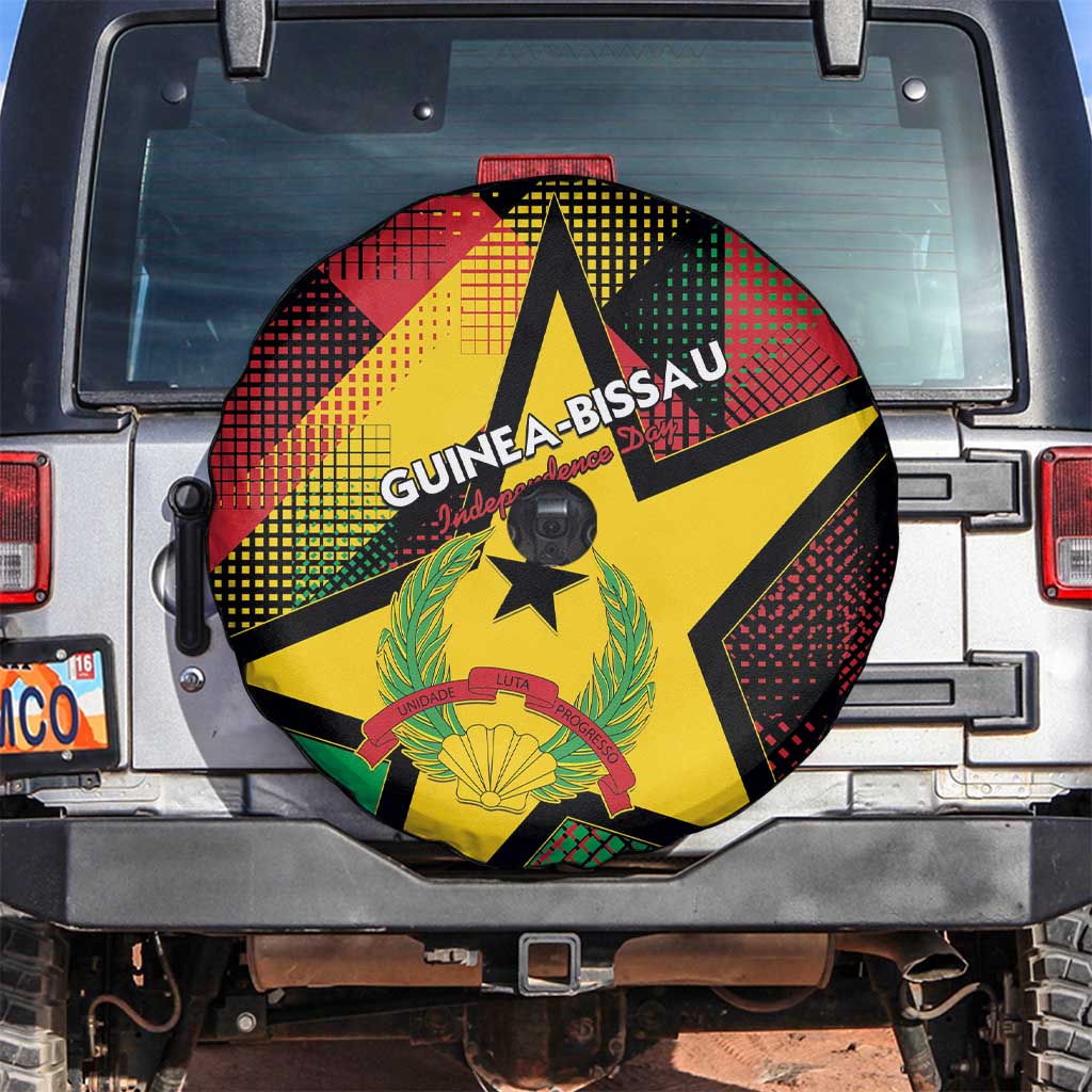 Guinea-Bissau Independence Day Spare Tire Cover Coat Of Arms With Map - Wonder Print Shop