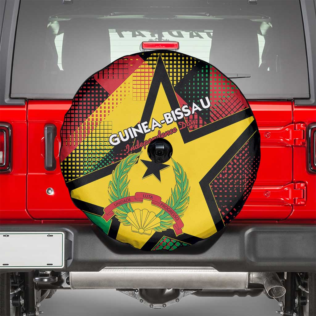 Guinea-Bissau Independence Day Spare Tire Cover Coat Of Arms With Map - Wonder Print Shop