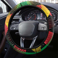 Guinea-Bissau Independence Day Steering Wheel Cover Coat Of Arms With Map - Wonder Print Shop