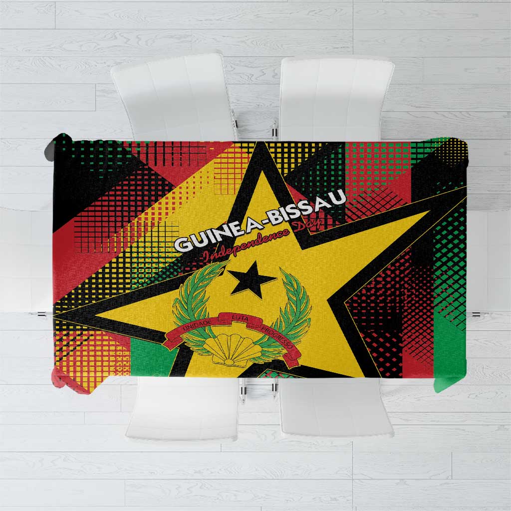 Guinea-Bissau Independence Day Tablecloth Coat Of Arms With Map - Wonder Print Shop