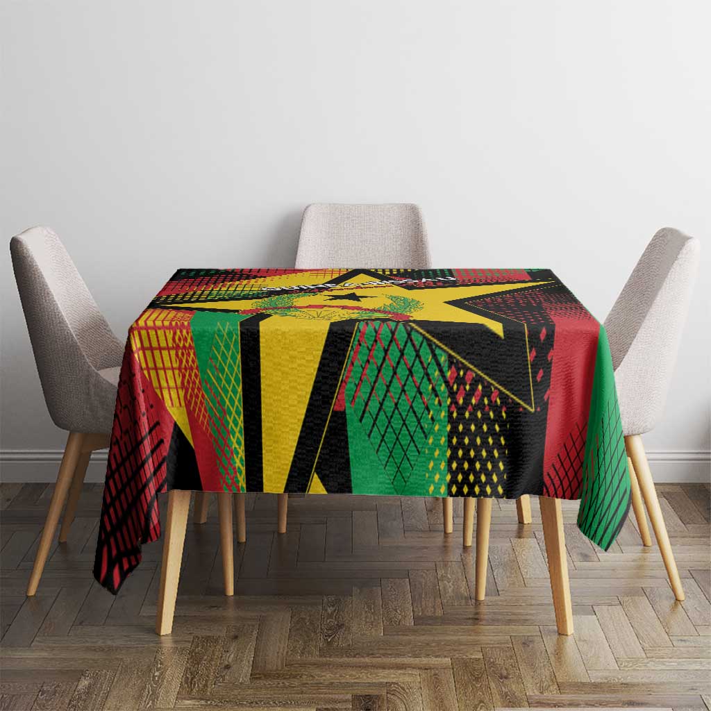 Guinea-Bissau Independence Day Tablecloth Coat Of Arms With Map - Wonder Print Shop