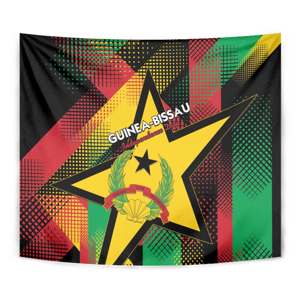 Guinea-Bissau Independence Day Tapestry Coat Of Arms With Map - Wonder Print Shop