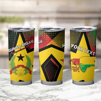 Personalized Guinea-Bissau Independence Day Tumbler Cup Coat Of Arms With Map - Wonder Print Shop